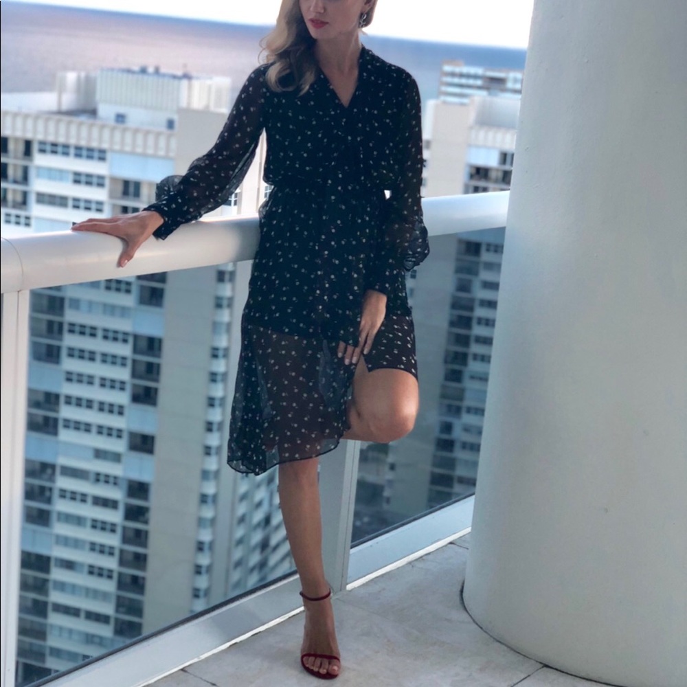 Black silk dress